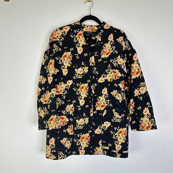 Zara Quilted Floral Jacket Size XS-Small - Picture 1 of 9